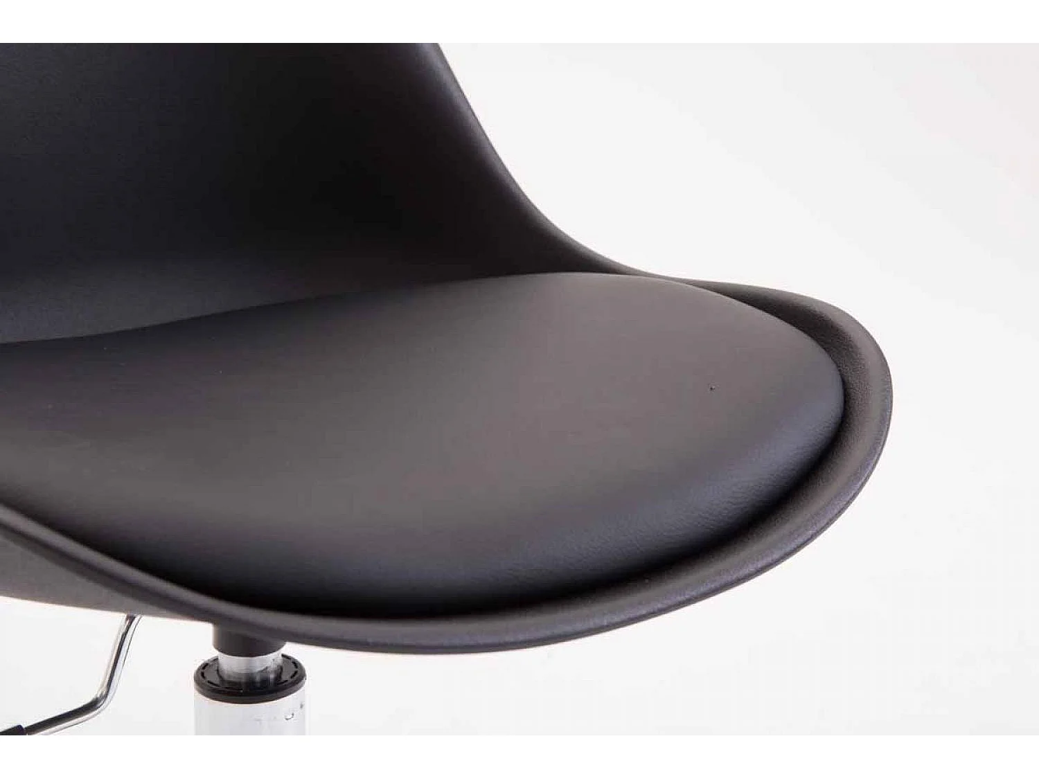 Chaise de bureau - Plastique & Métal chromé - Noir - Toulouse