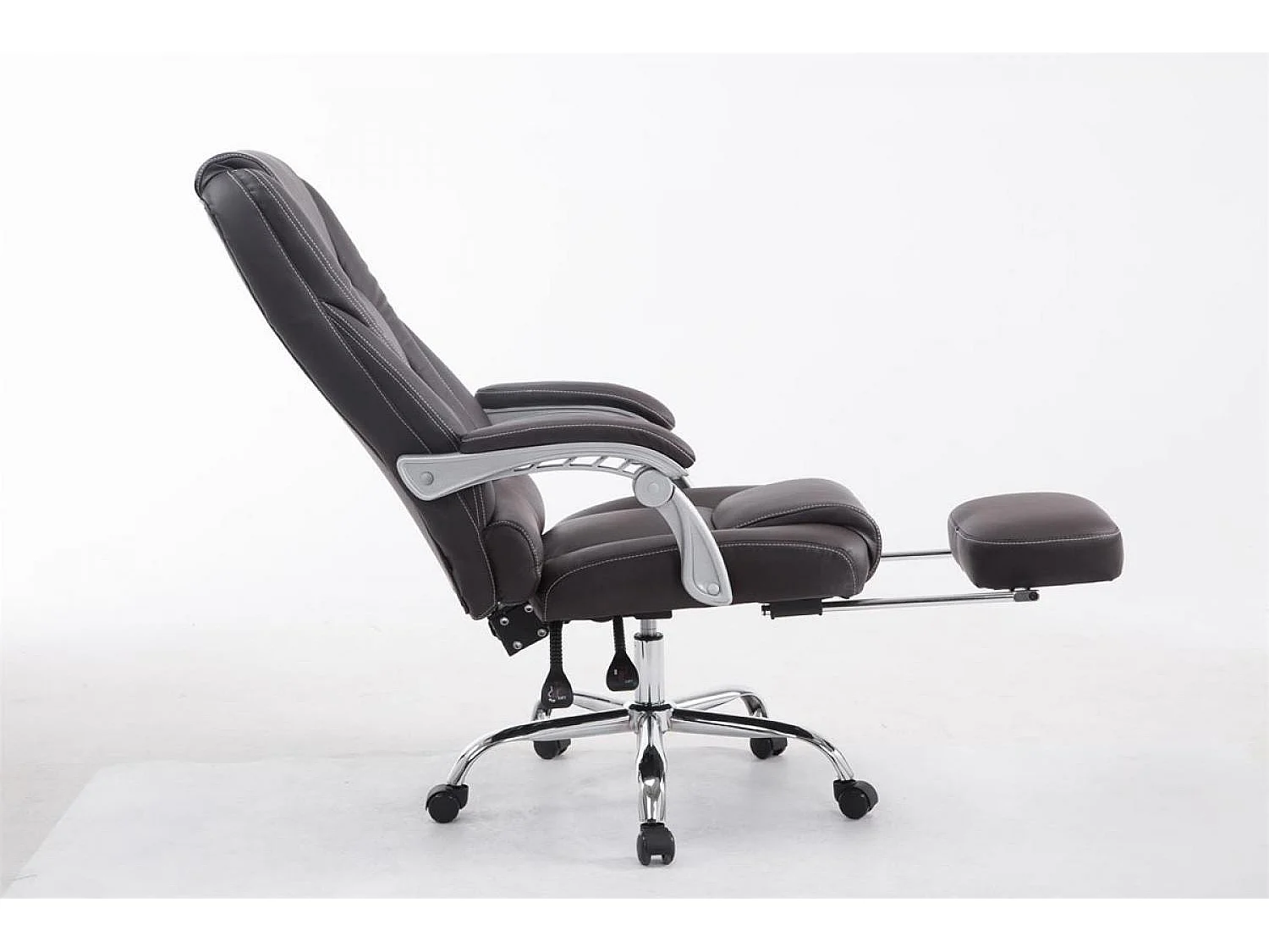 Bureaustoel - Kunstleer & Metaal in chroomoptiek - bruin - Pacific