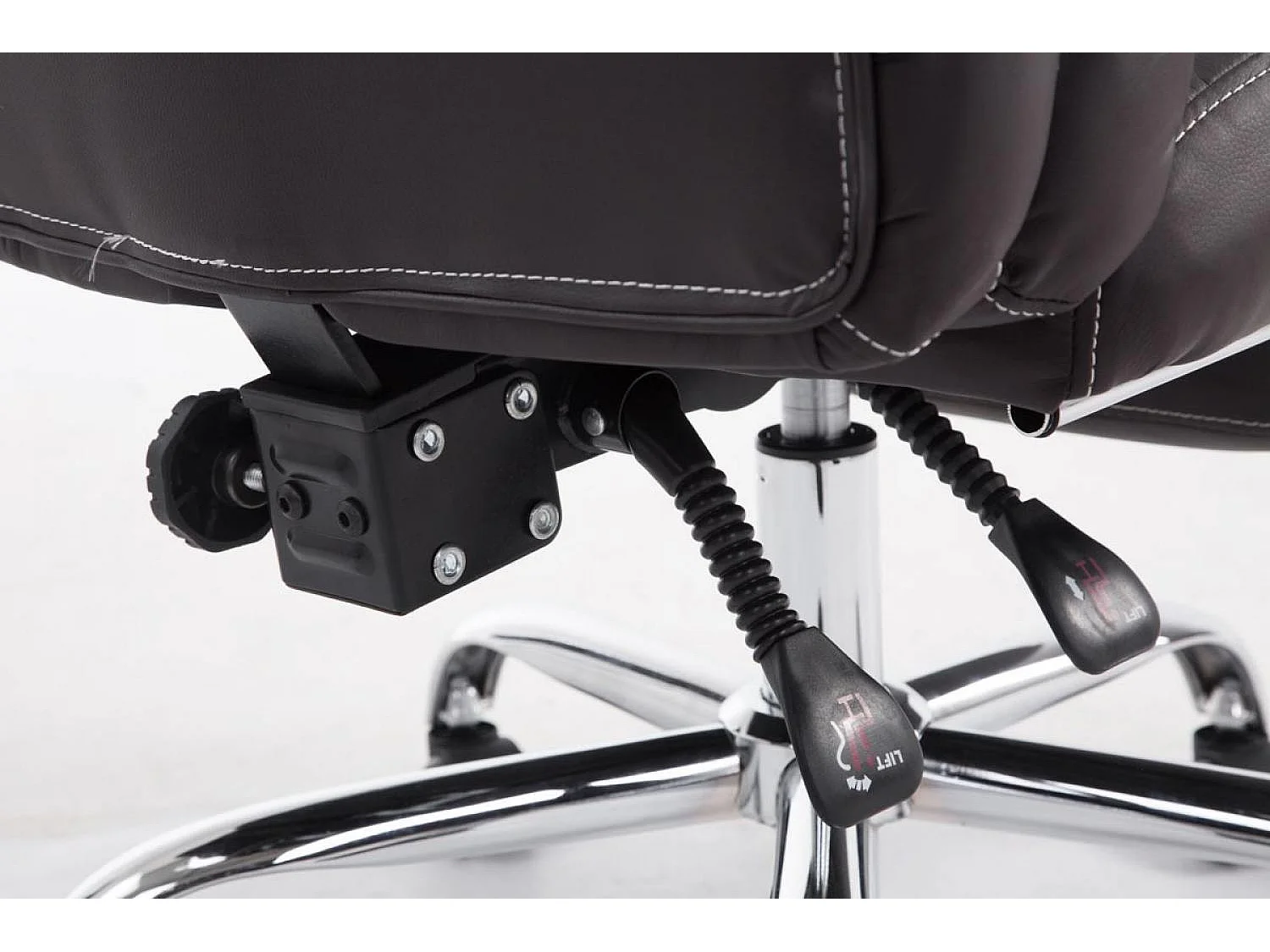 Bureaustoel - Kunstleer & Metaal in chroomoptiek - bruin - Pacific