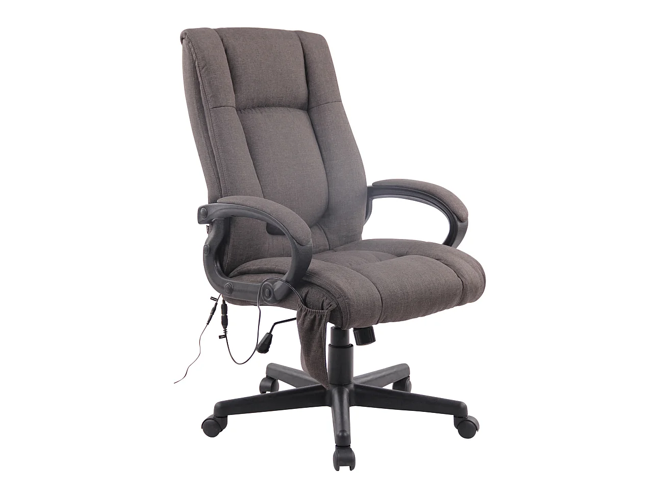 Chaise de bureau - Tissu & Plastique - Gris foncé - XL Sparta XM