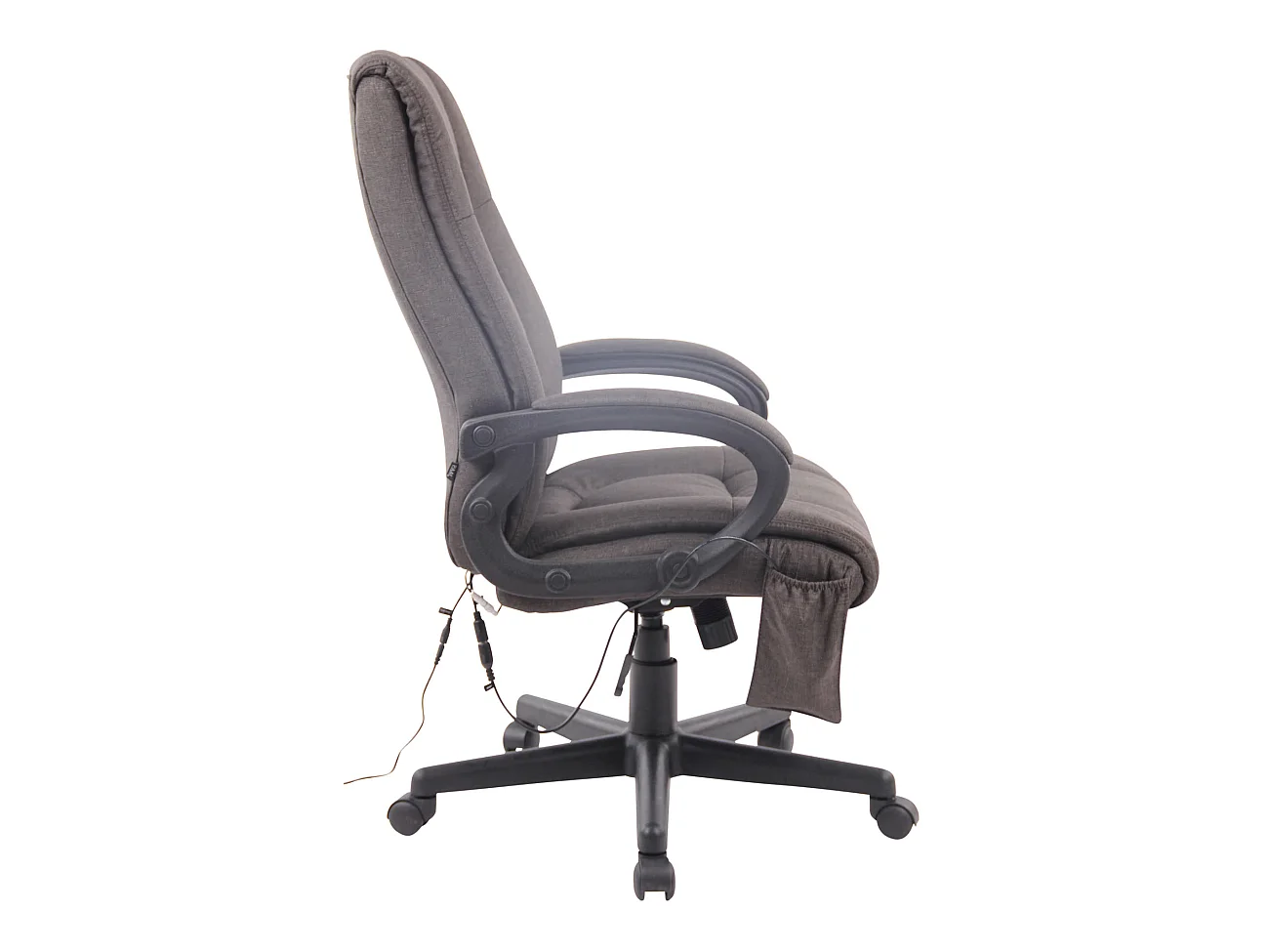 Chaise de bureau - Tissu & Plastique - Gris foncé - XL Sparta XM