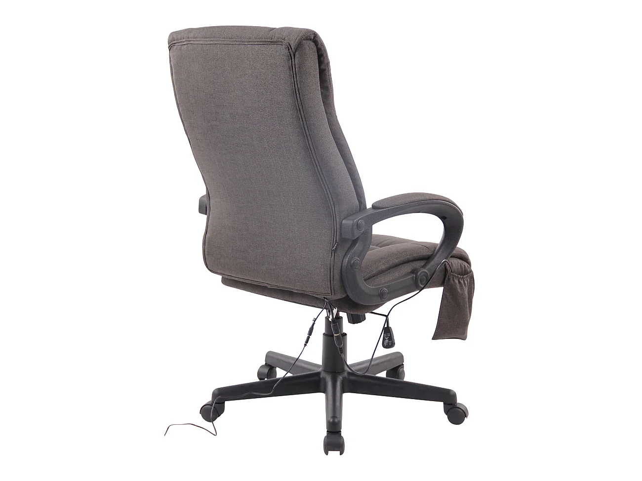 Chaise de bureau - Tissu & Plastique - Gris foncé - XL Sparta XM