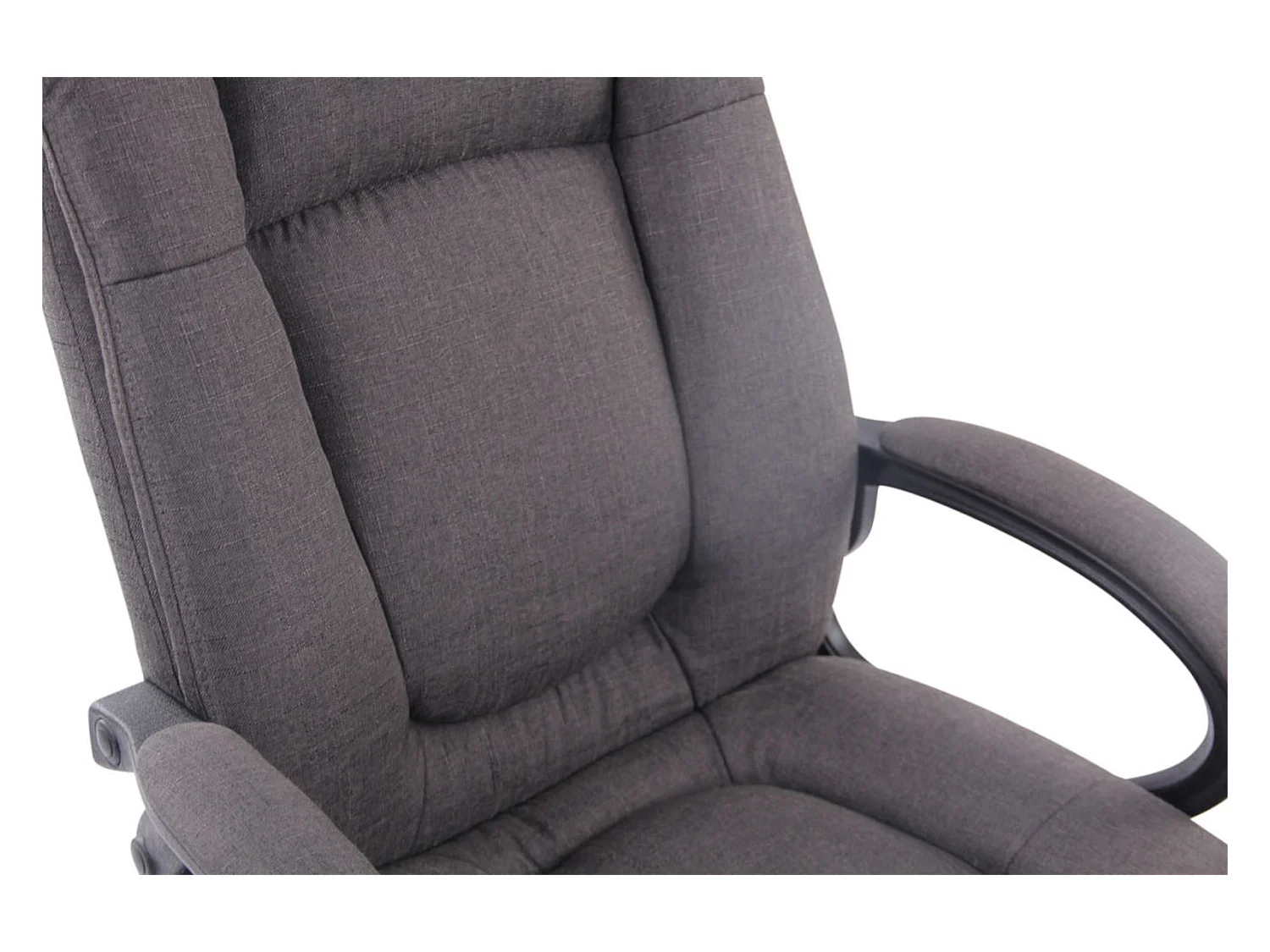 Chaise de bureau - Tissu & Plastique - Gris foncé - XL Sparta XM