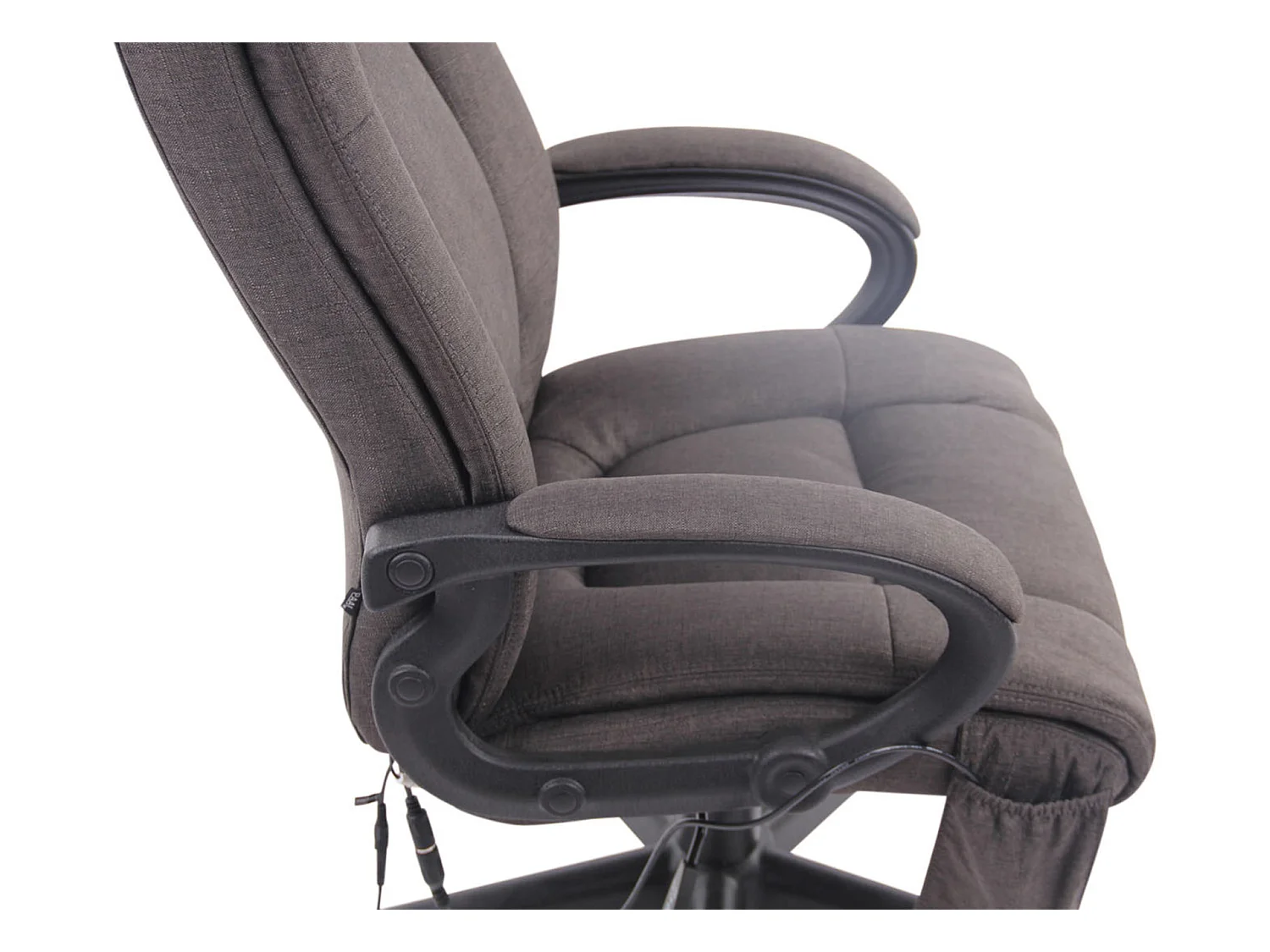 Chaise de bureau - Tissu & Plastique - Gris foncé - XL Sparta XM