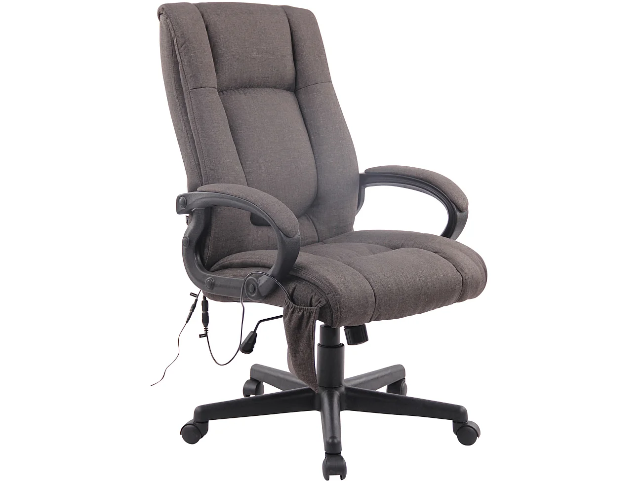 Chaise de bureau - Tissu & Plastique - Gris foncé - XL Sparta XM