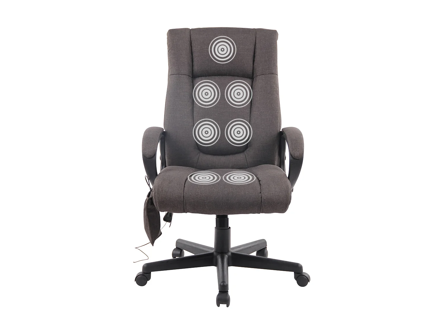 Chaise de bureau - Tissu & Plastique - Gris foncé - XL Sparta XM