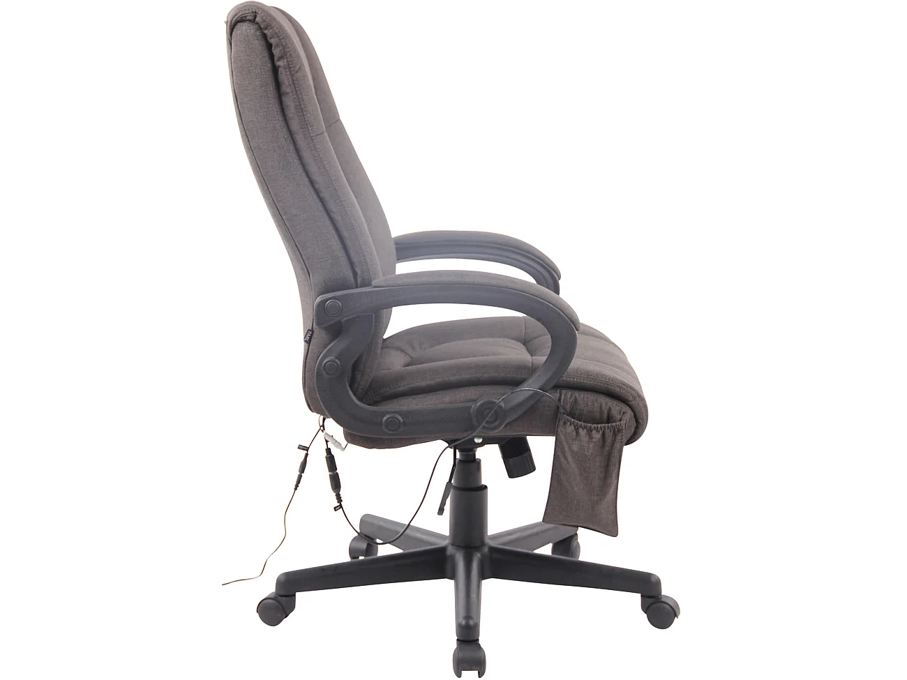 Chaise de bureau - Tissu & Plastique - Gris foncé - XL Sparta XM