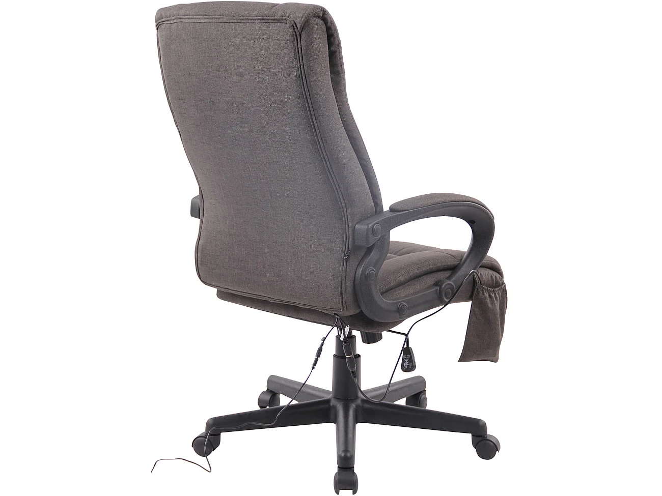 Chaise de bureau - Tissu & Plastique - Gris foncé - XL Sparta XM