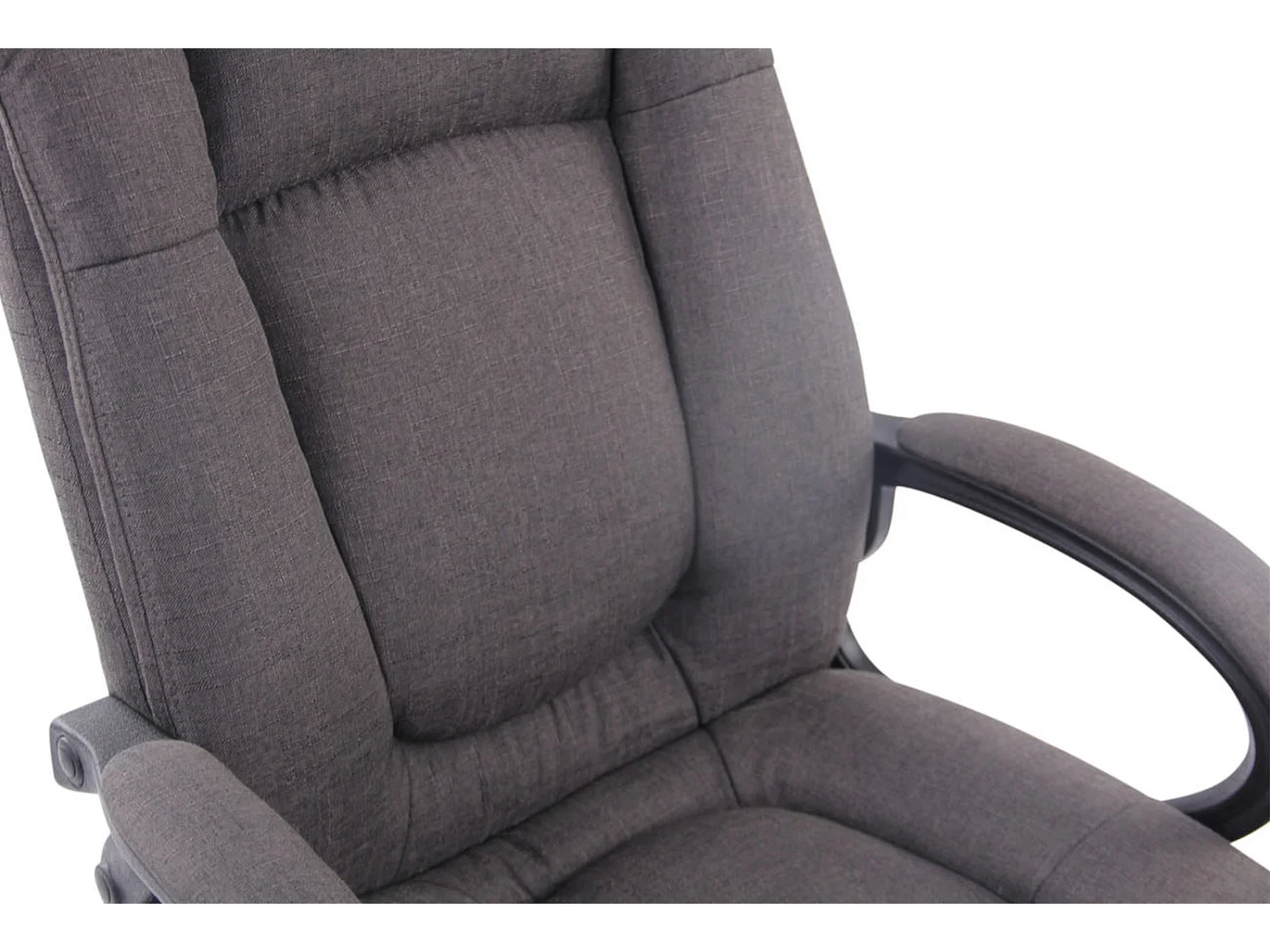 Chaise de bureau - Tissu & Plastique - Gris foncé - XL Sparta XM