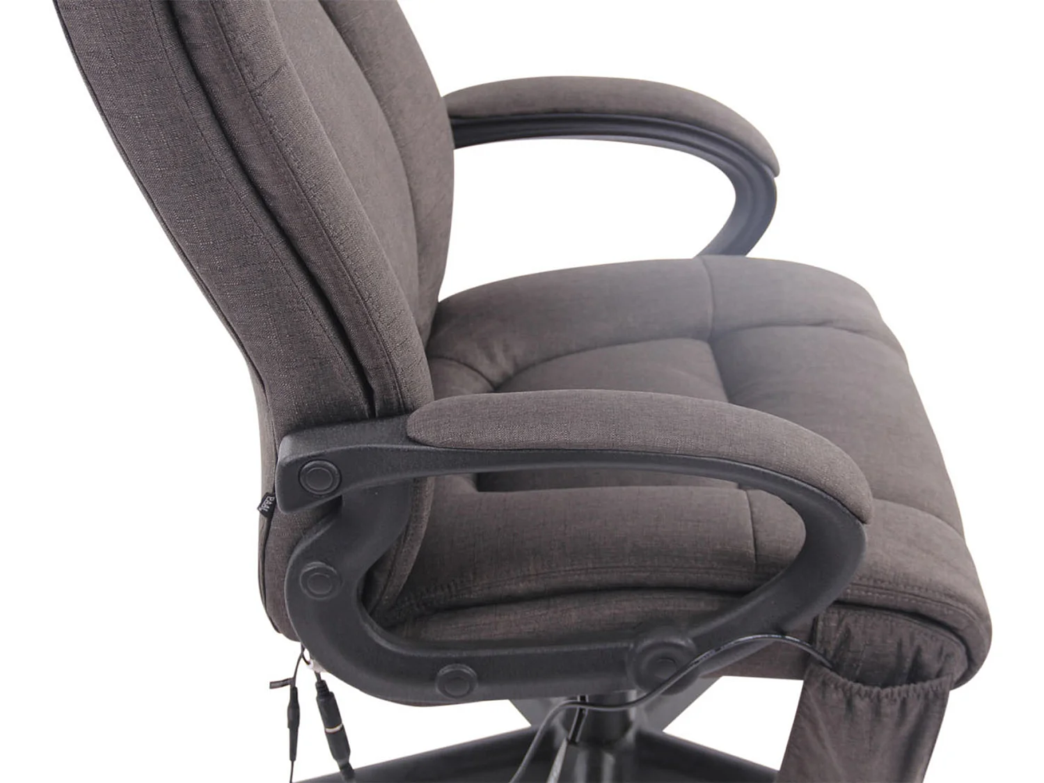 Chaise de bureau - Tissu & Plastique - Gris foncé - XL Sparta XM