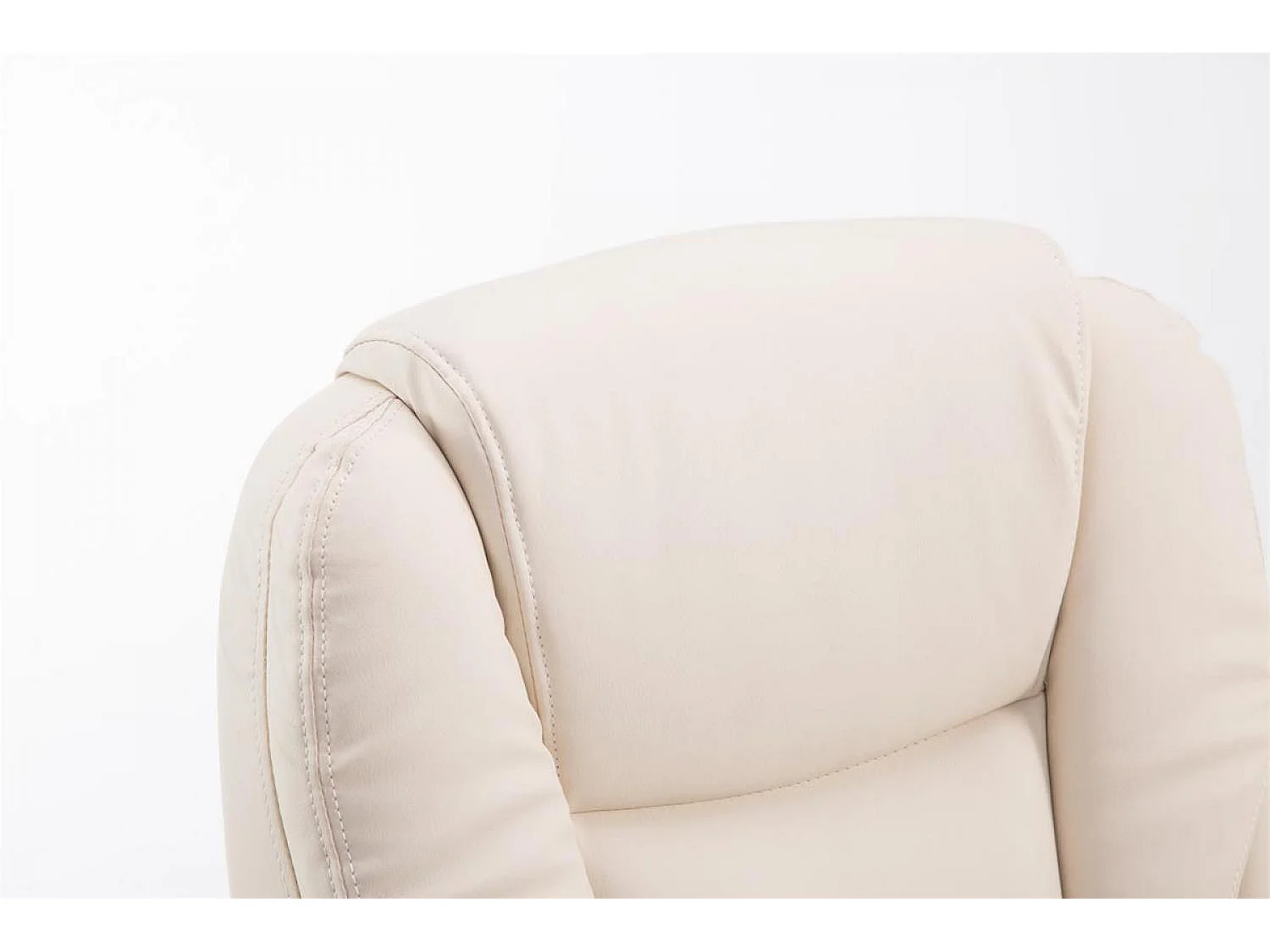 Chaise de bureau - Similicuir - Crème - Pacific