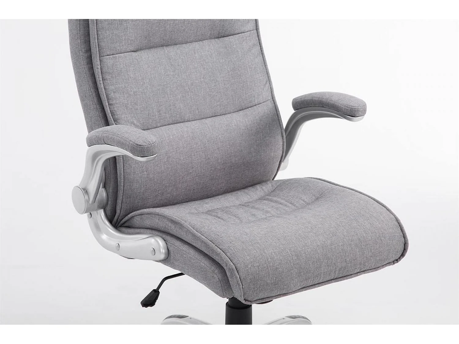 Chaise de bureau - Tissu & Plastique - Gris clair - BIG Villach