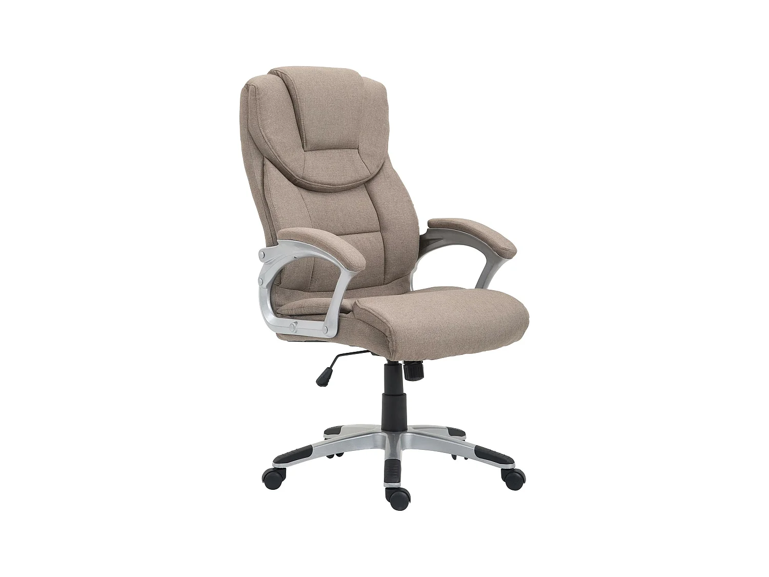 Chaise de bureau - Tissu & Plastique - Taupe - Texas V2