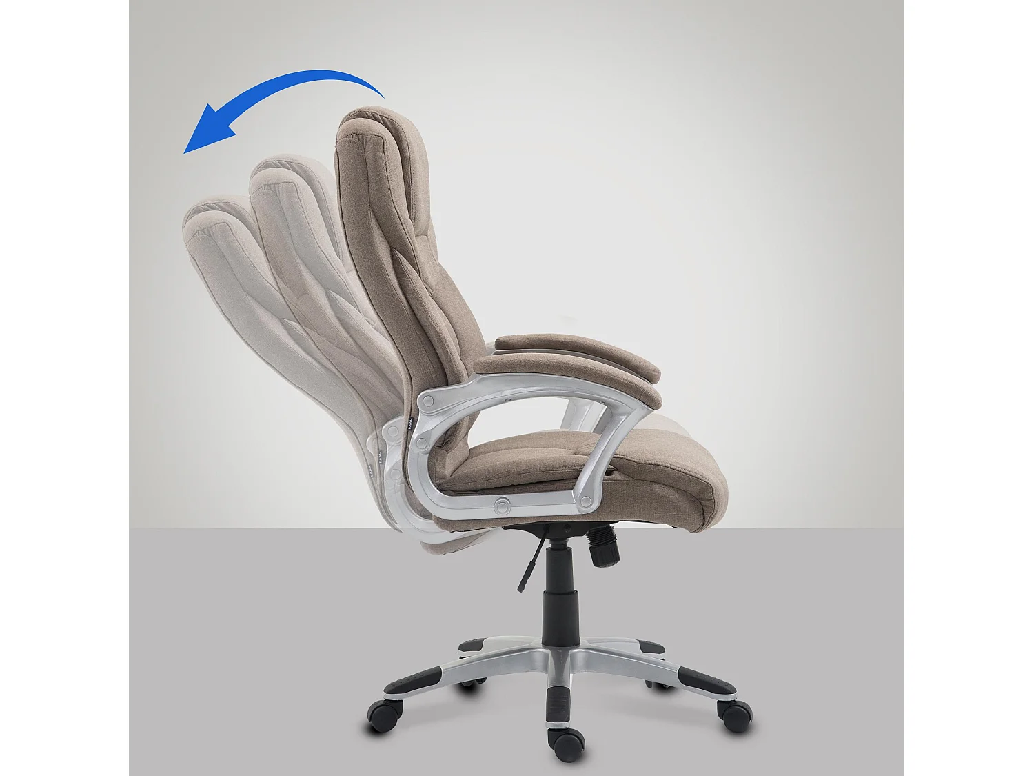 Bureaustoel - Stof & Kunststof - taupe - Texas V2