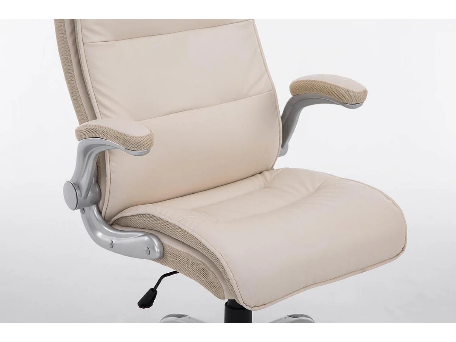 Chaise de bureau - Similicuir & Plastique - Crème - BIG Villach