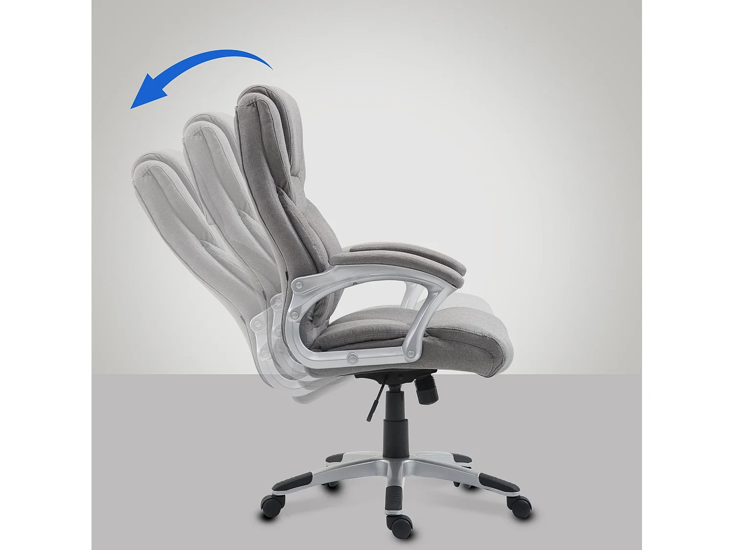 Bürosessel - Stoff & Kunststoff - grau - Texas V2