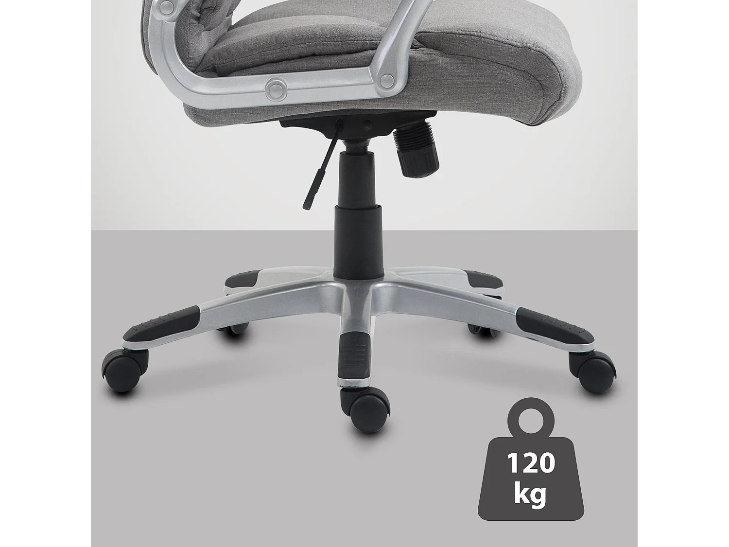 Bürosessel - Stoff & Kunststoff - grau - Texas V2