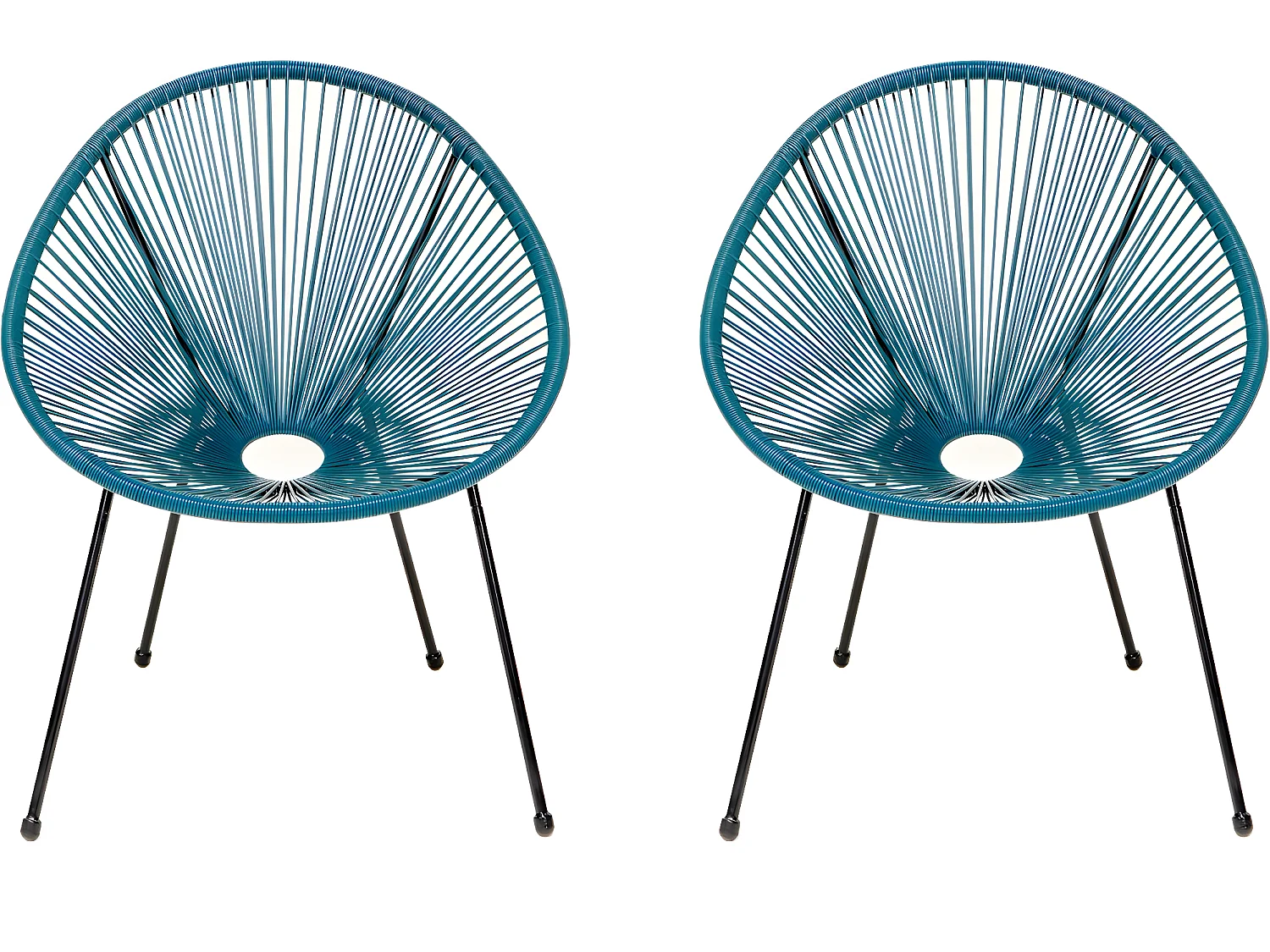 Lot de 2 fauteuils de jardin "Ania" - Bleu clair