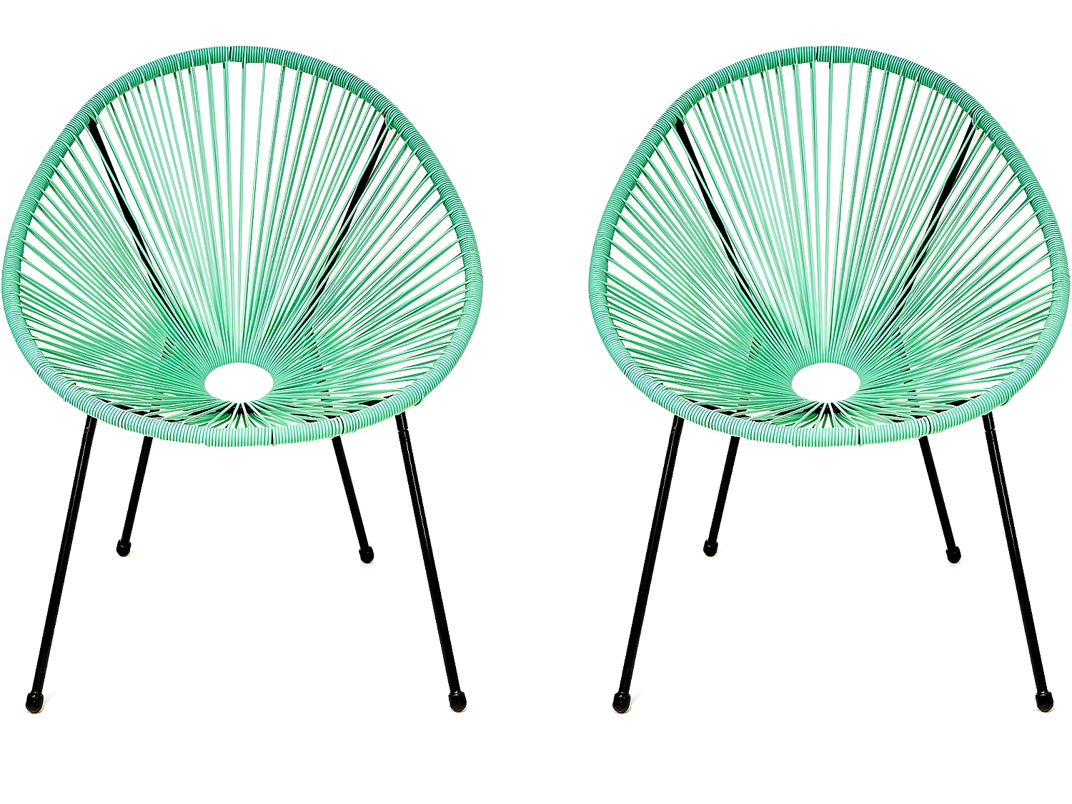 Lot de 2 fauteuils de jardin "Ania" - Vert
