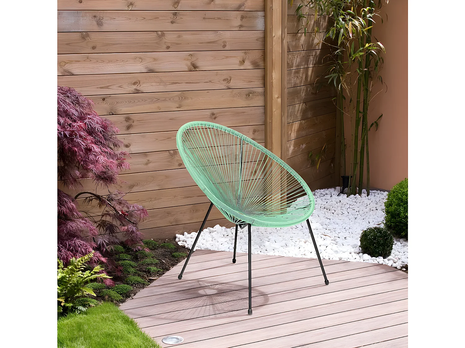 Lot de 2 fauteuils de jardin "Ania" - Vert