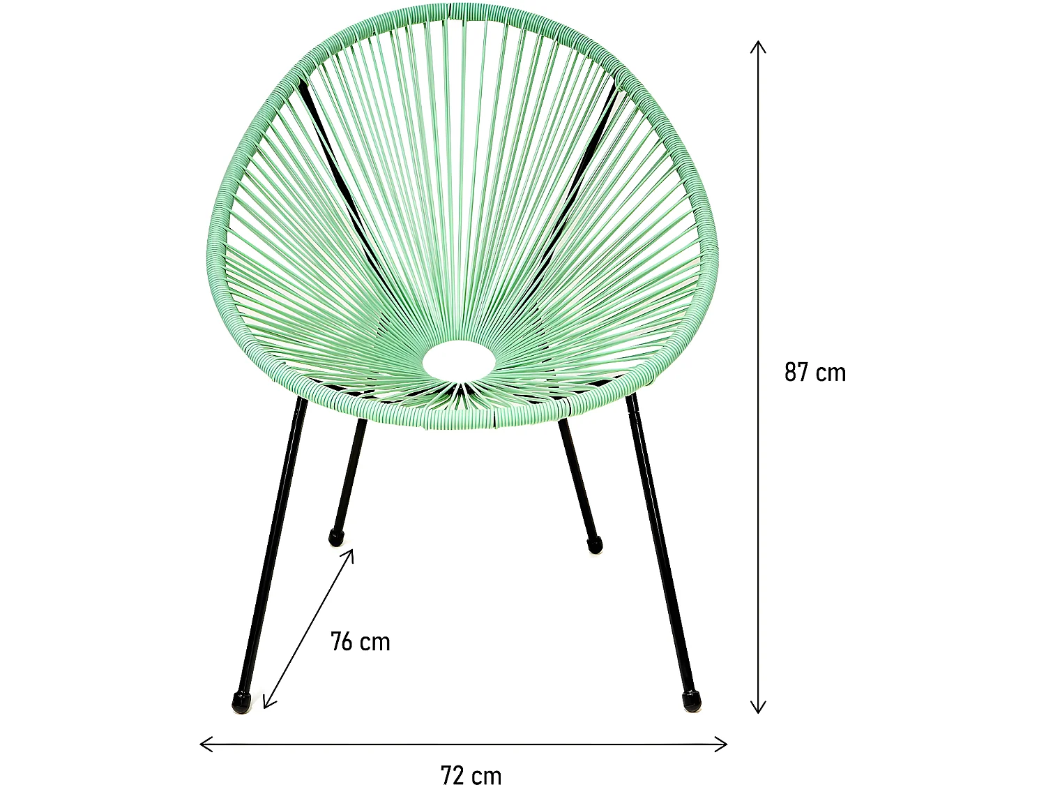 Lot de 2 fauteuils de jardin "Ania" - Vert