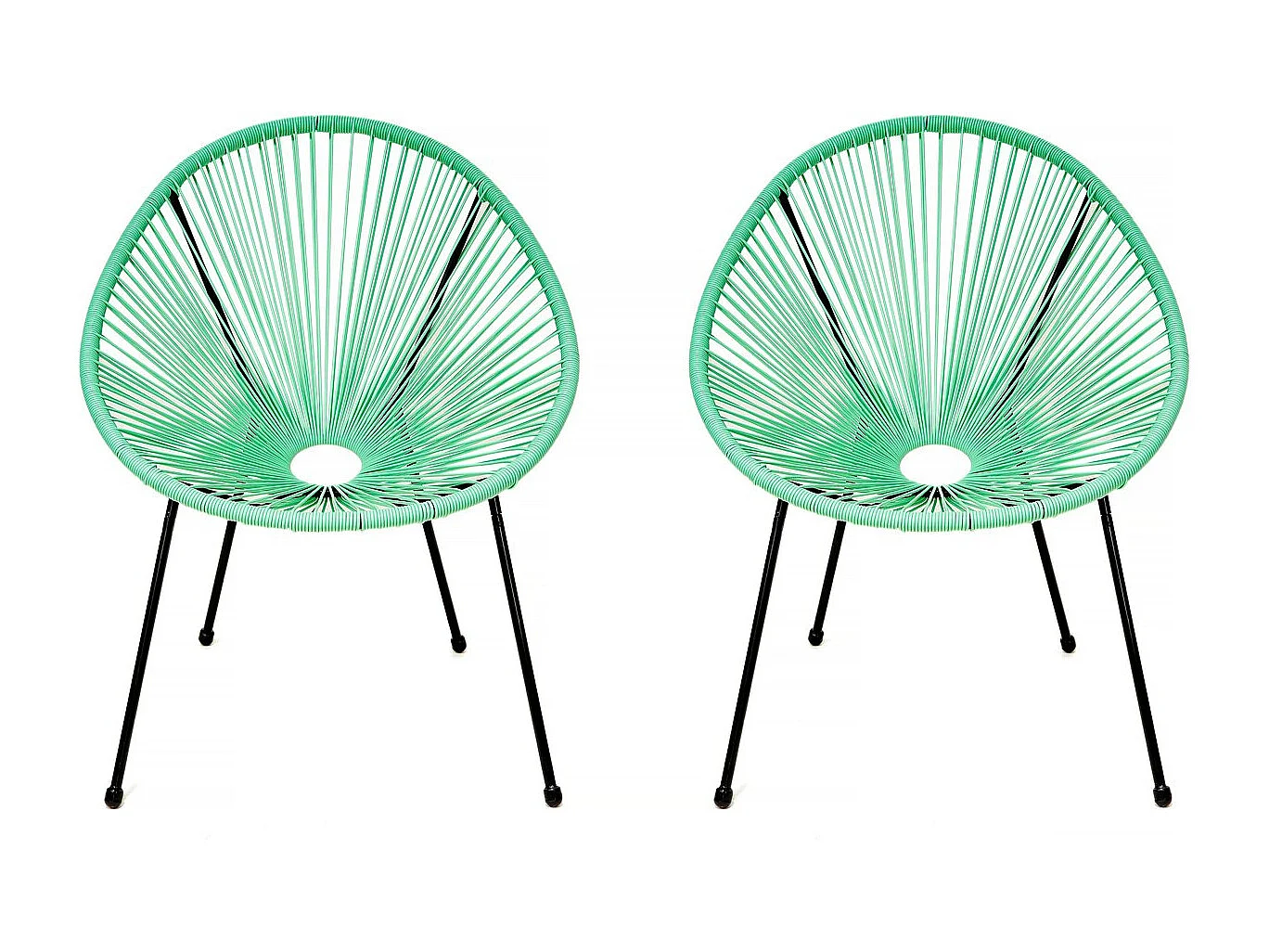 Lot de 2 fauteuils de jardin "Ania" - Vert