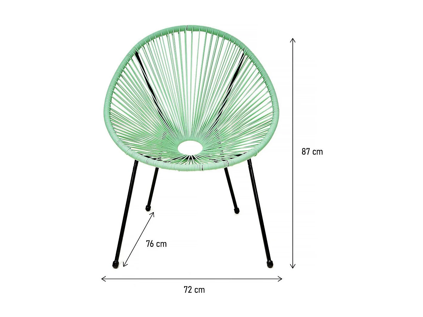 Lot de 2 fauteuils de jardin "Ania" - Vert