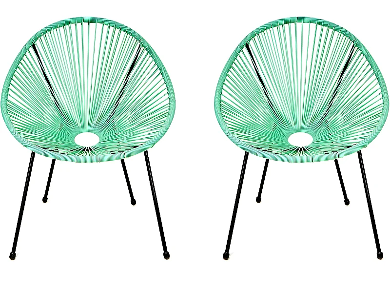 Lot de 2 fauteuils de jardin "Ania" - Vert