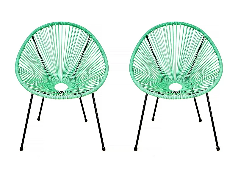 Lot de 2 fauteuils de jardin "Ania" - Vert