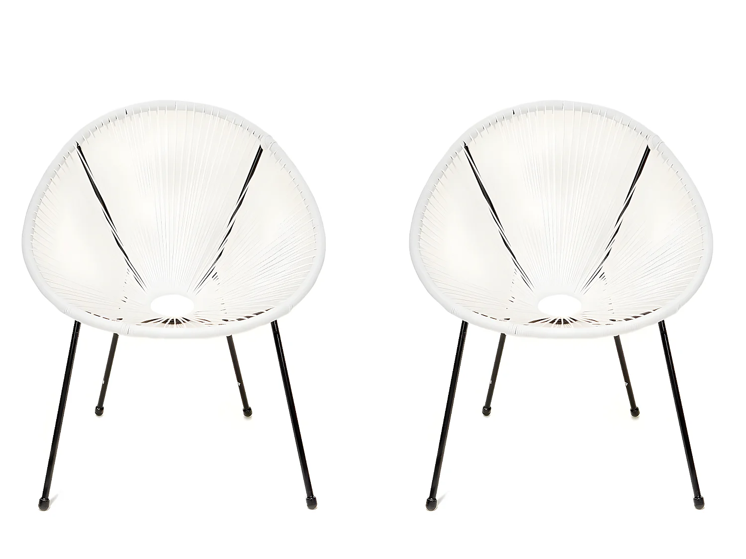 Gartensessel 2er-Set "Ania" - Weiß