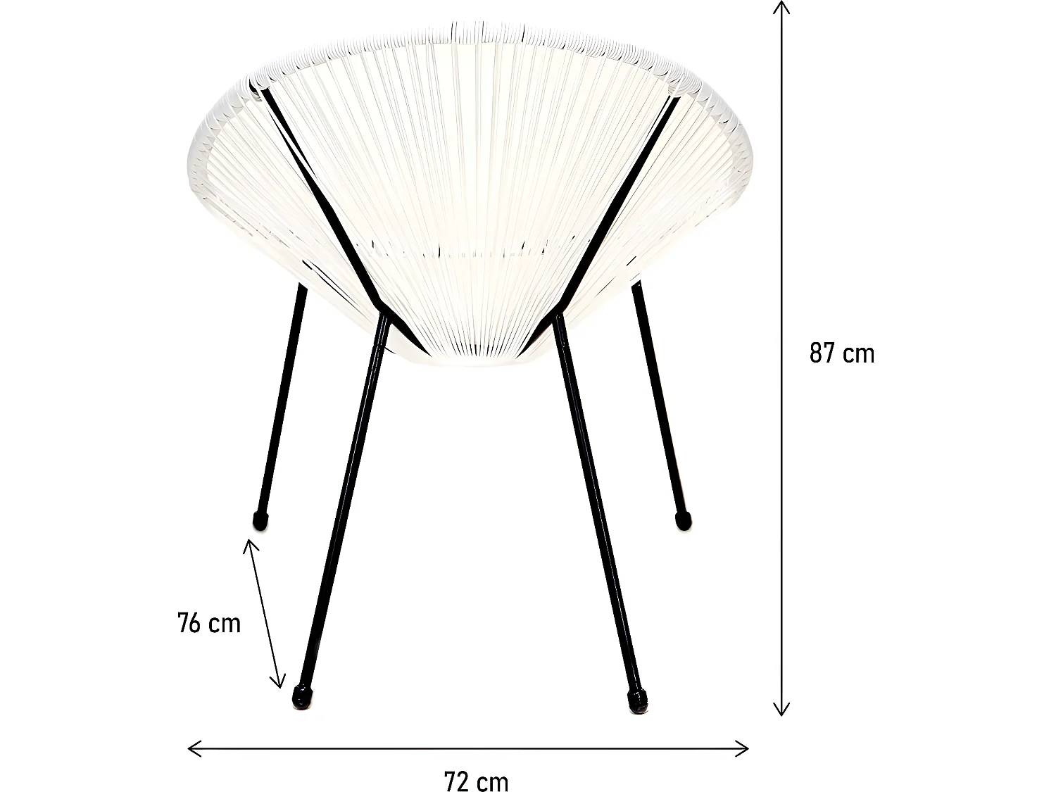Gartensessel 2er-Set "Ania" - Weiß