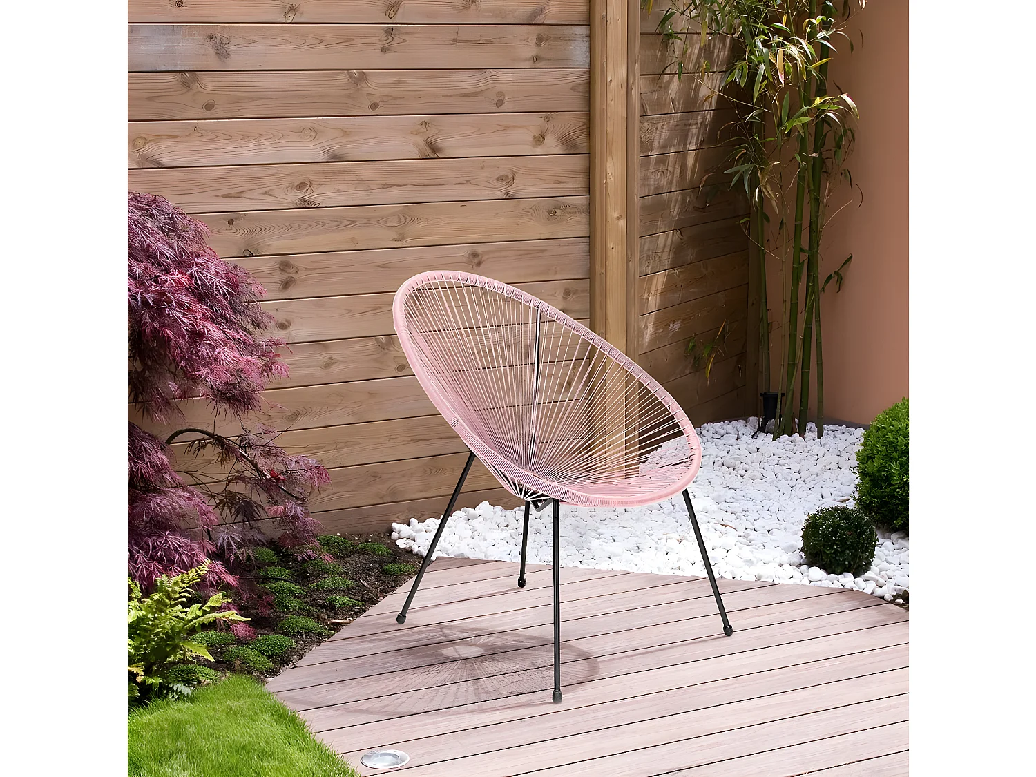 Lot de 2 fauteuils de jardin "Ania" - Rose