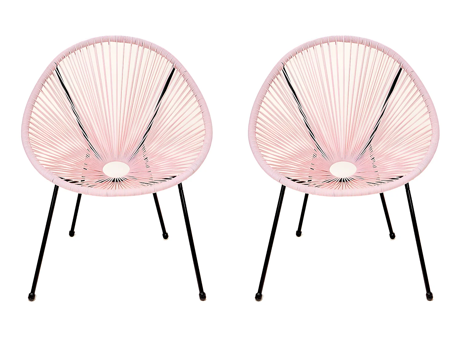 Lot de 2 fauteuils de jardin "Ania" - Rose