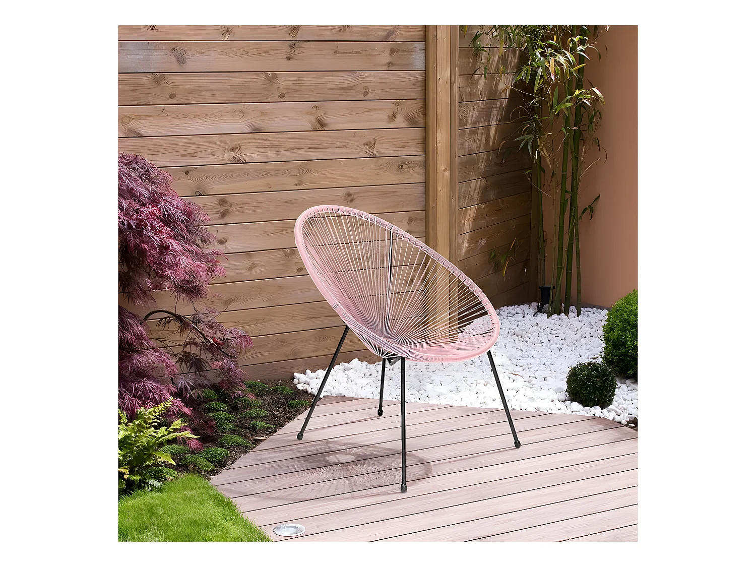 2er-Set Gartensessel "Ania" - Rosa