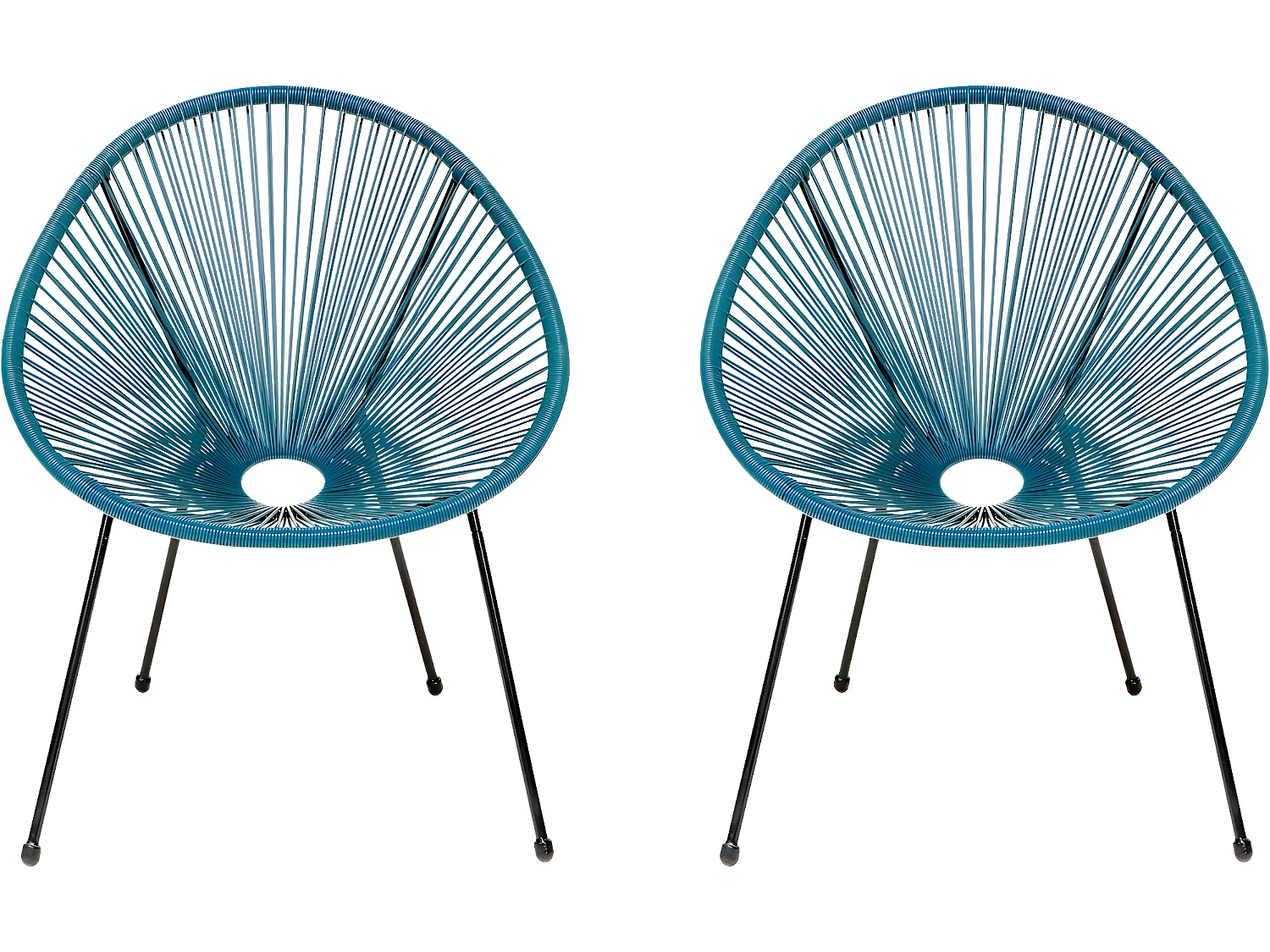 Lot de 2 fauteuils de jardin "Ania" - Bleu foncé