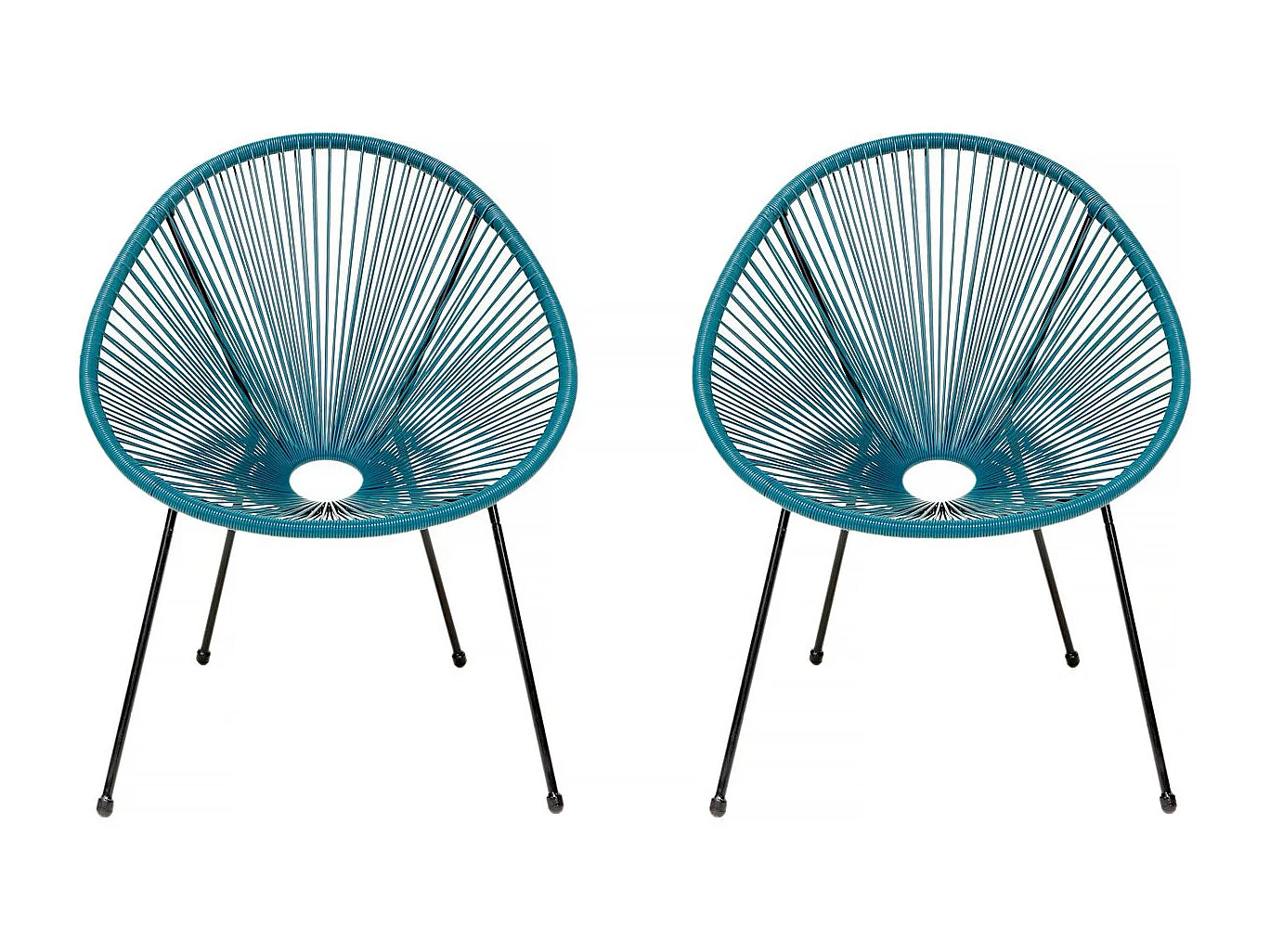 Lot de 2 fauteuils de jardin "Ania" - Bleu foncé