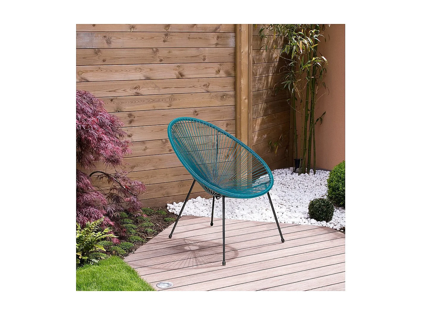 Lot de 2 fauteuils de jardin "Ania" - Bleu foncé