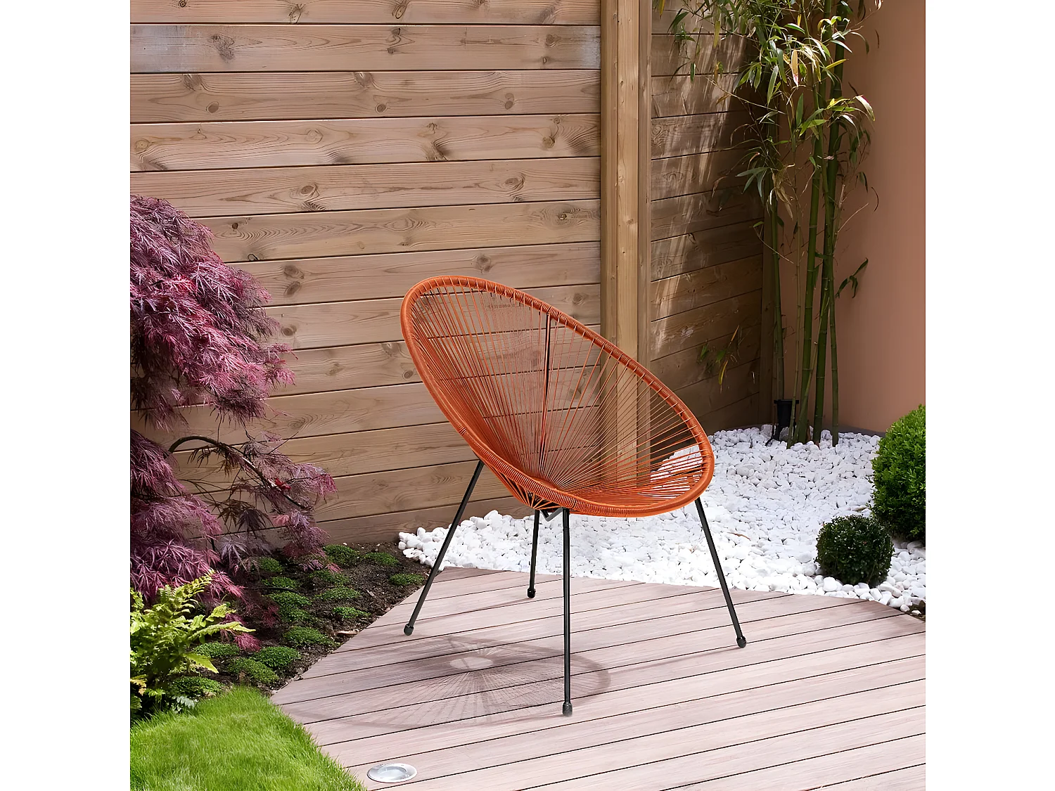 Lot de 2 fauteuils de jardin "Ania" - Rouge