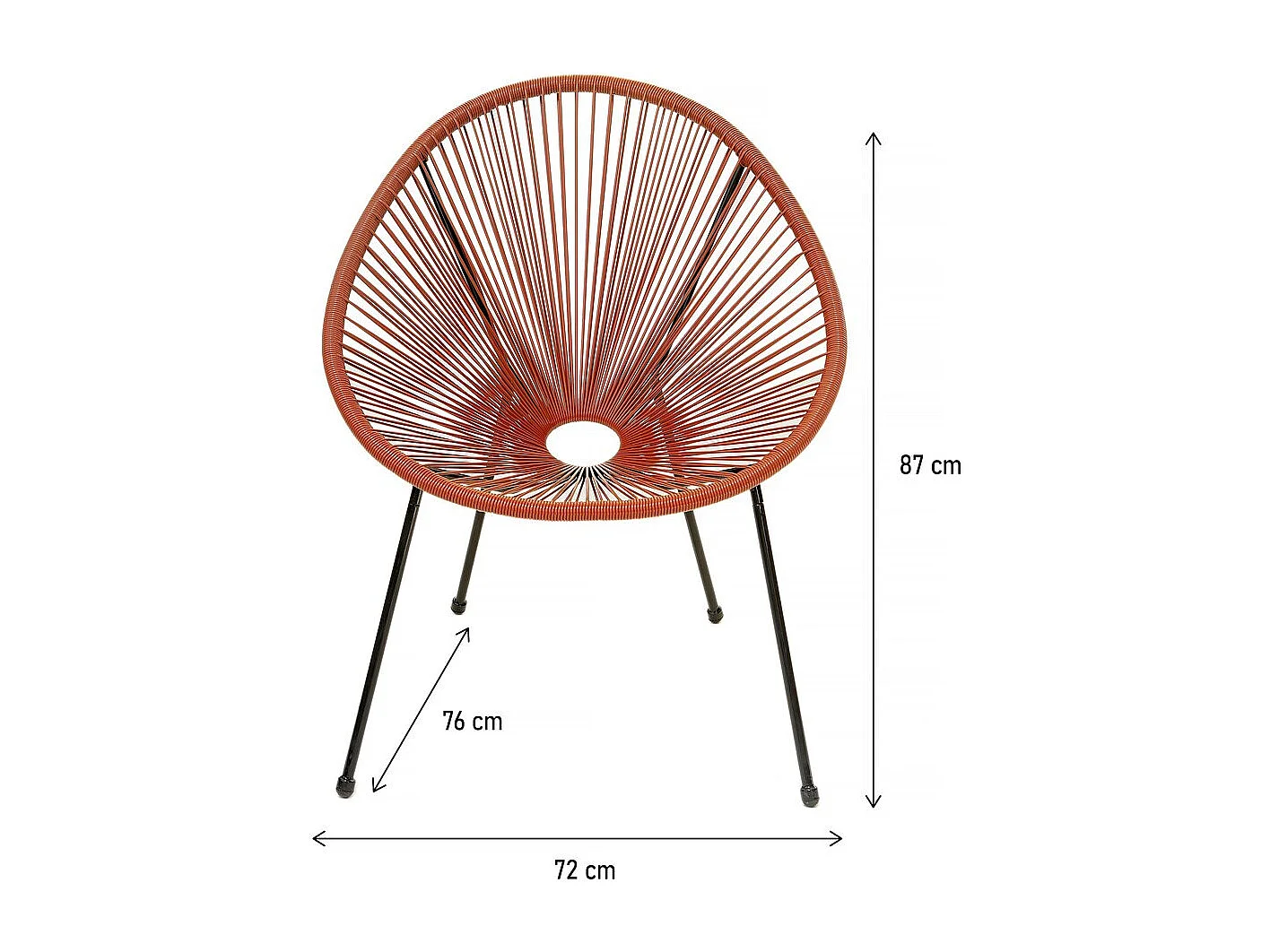 Lot de 2 fauteuils de jardin "Ania" - Rouge