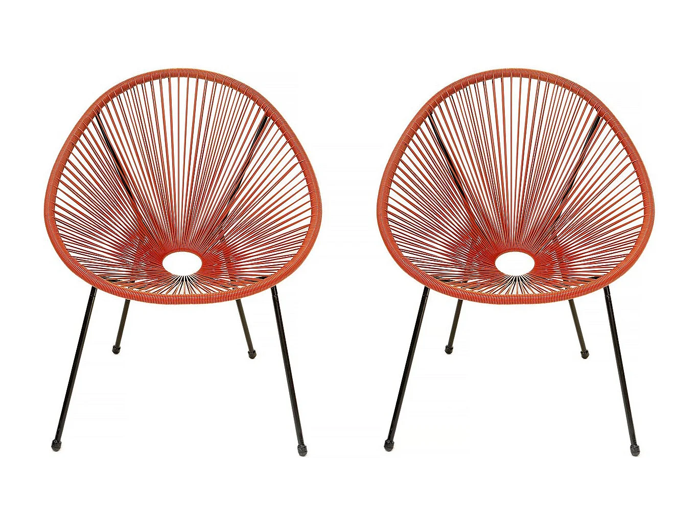 Lot de 2 fauteuils de jardin "Ania" - Rouge