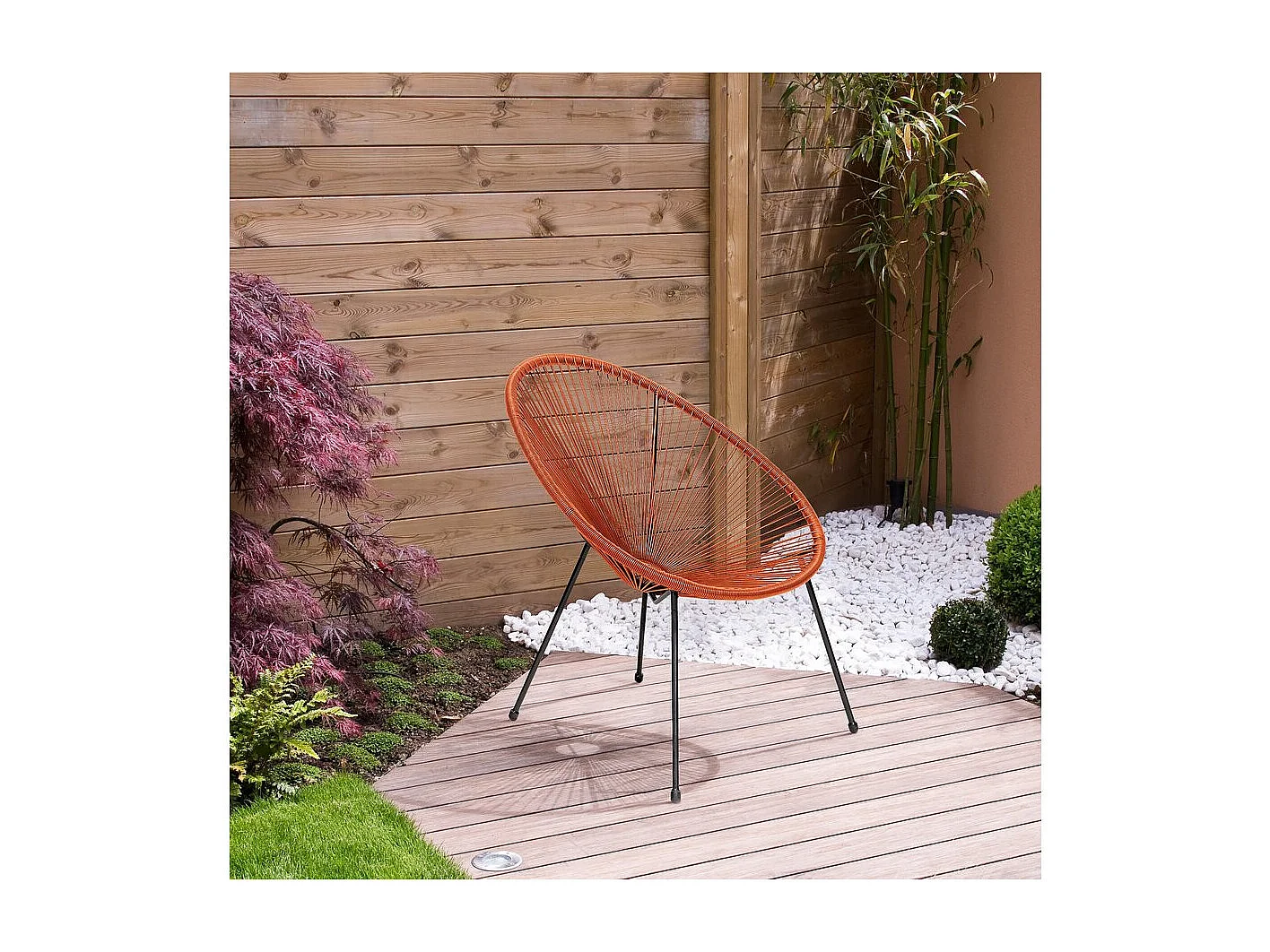 Lot de 2 fauteuils de jardin "Ania" - Rouge