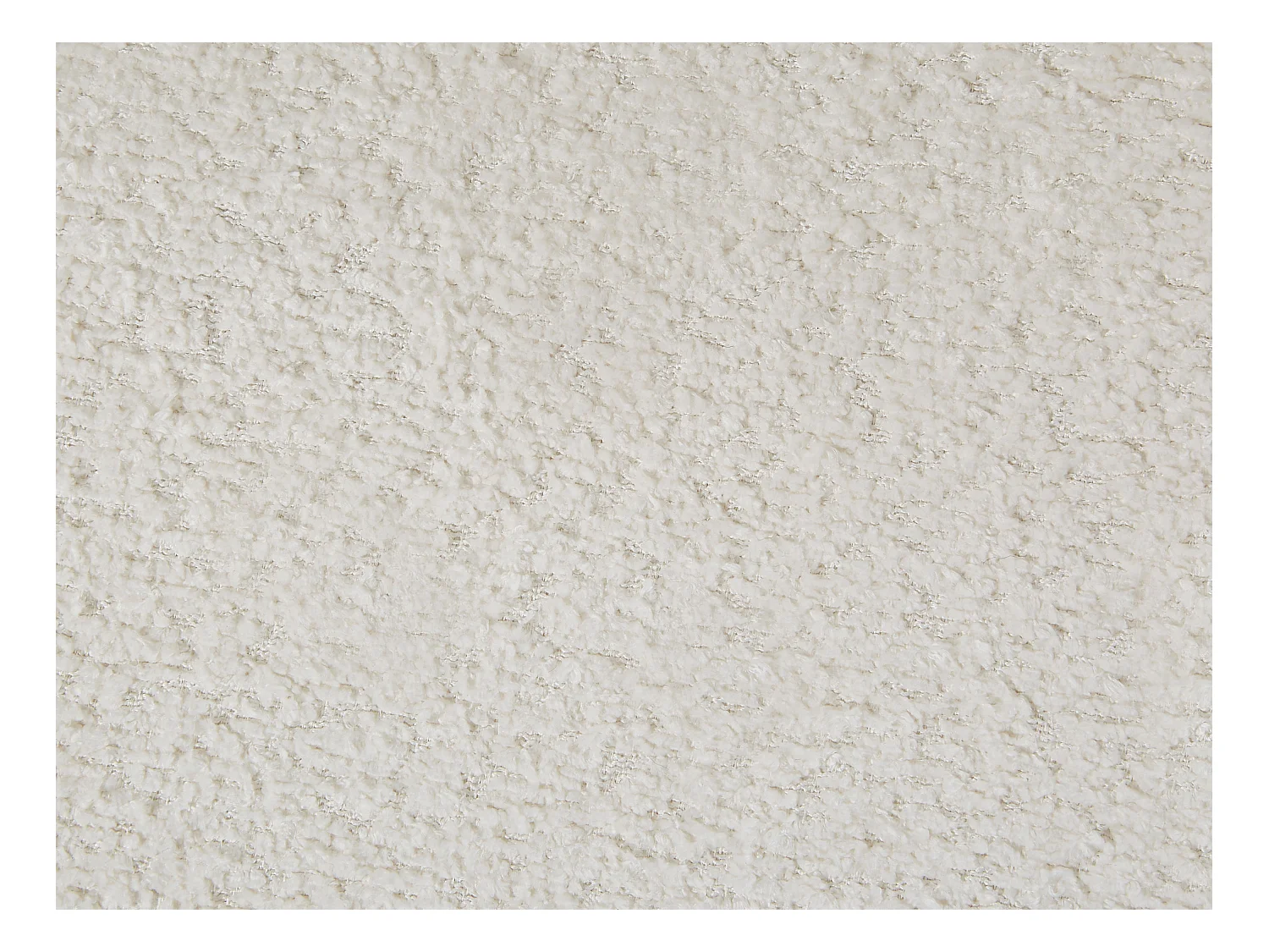 Juego de 2 sillas con brazos de tela rizada y metal negro - Blanco - DORNELA