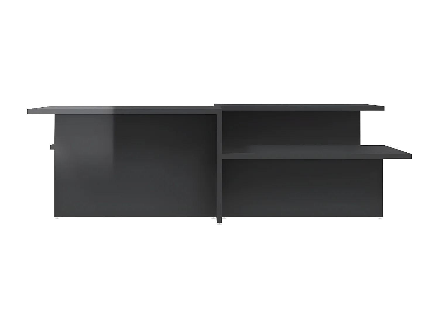 2er-Set Couchtische Beistelltisch Hochglanz-Grau Holzwerkstoff -MN10791