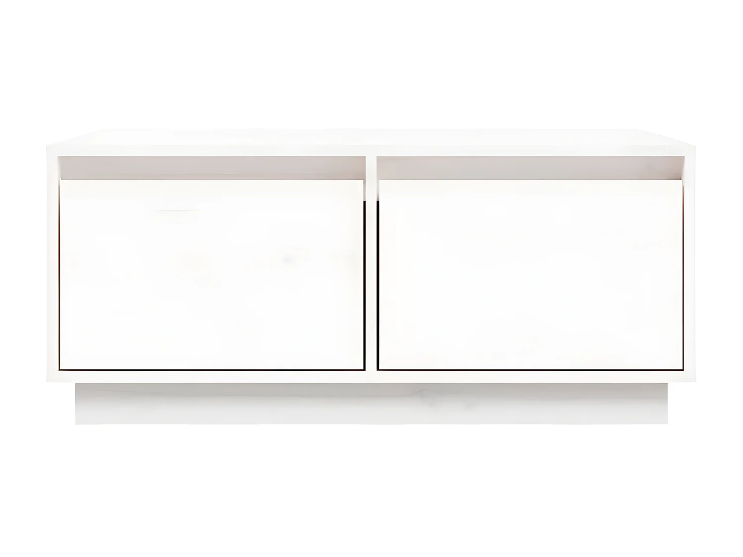 Couchtisch Beistelltisch Weiß 80x50x35 cm Massivholz Kiefer -MN94976