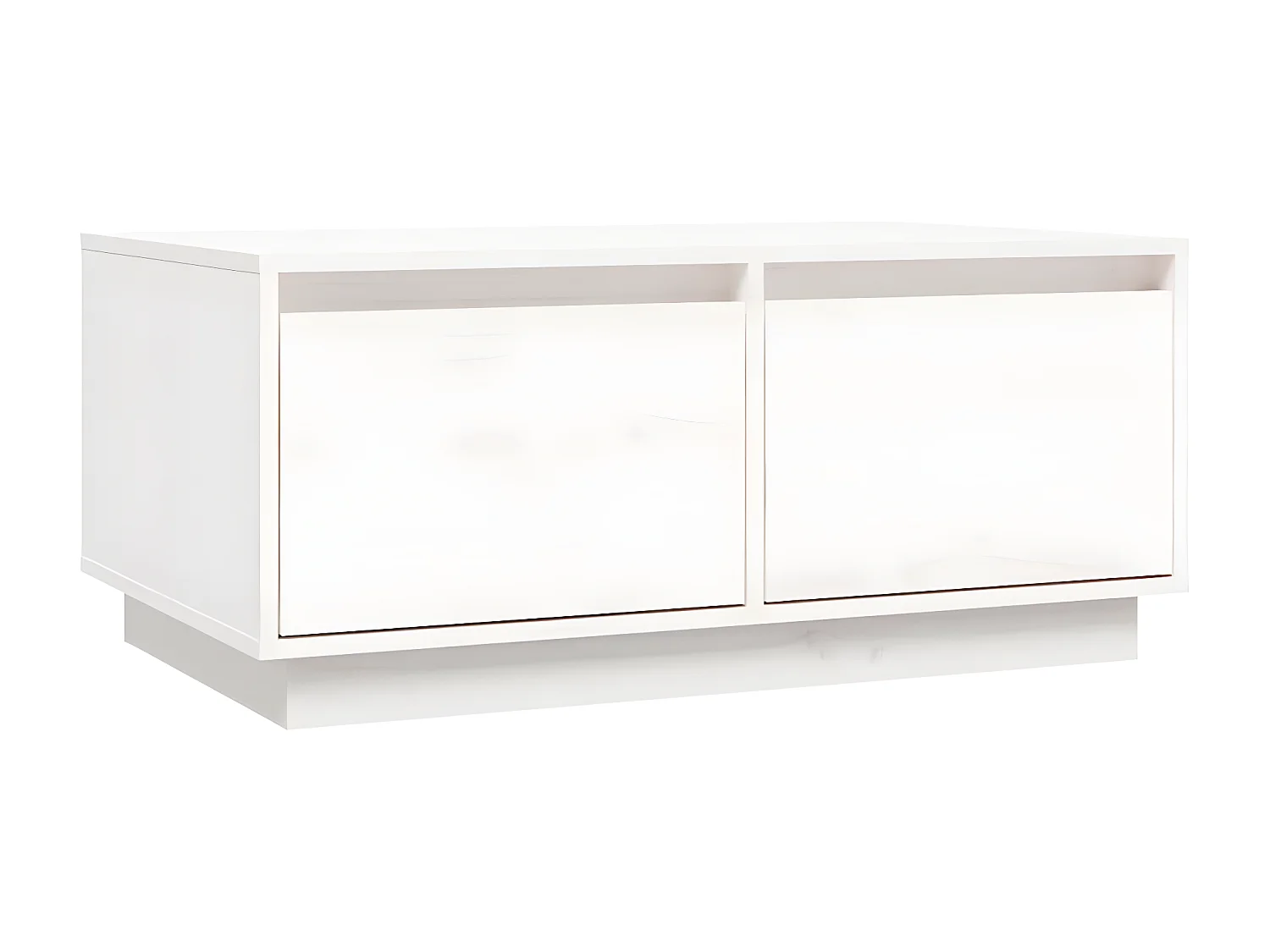 Couchtisch Beistelltisch Weiß 80x50x35 cm Massivholz Kiefer -MN94976