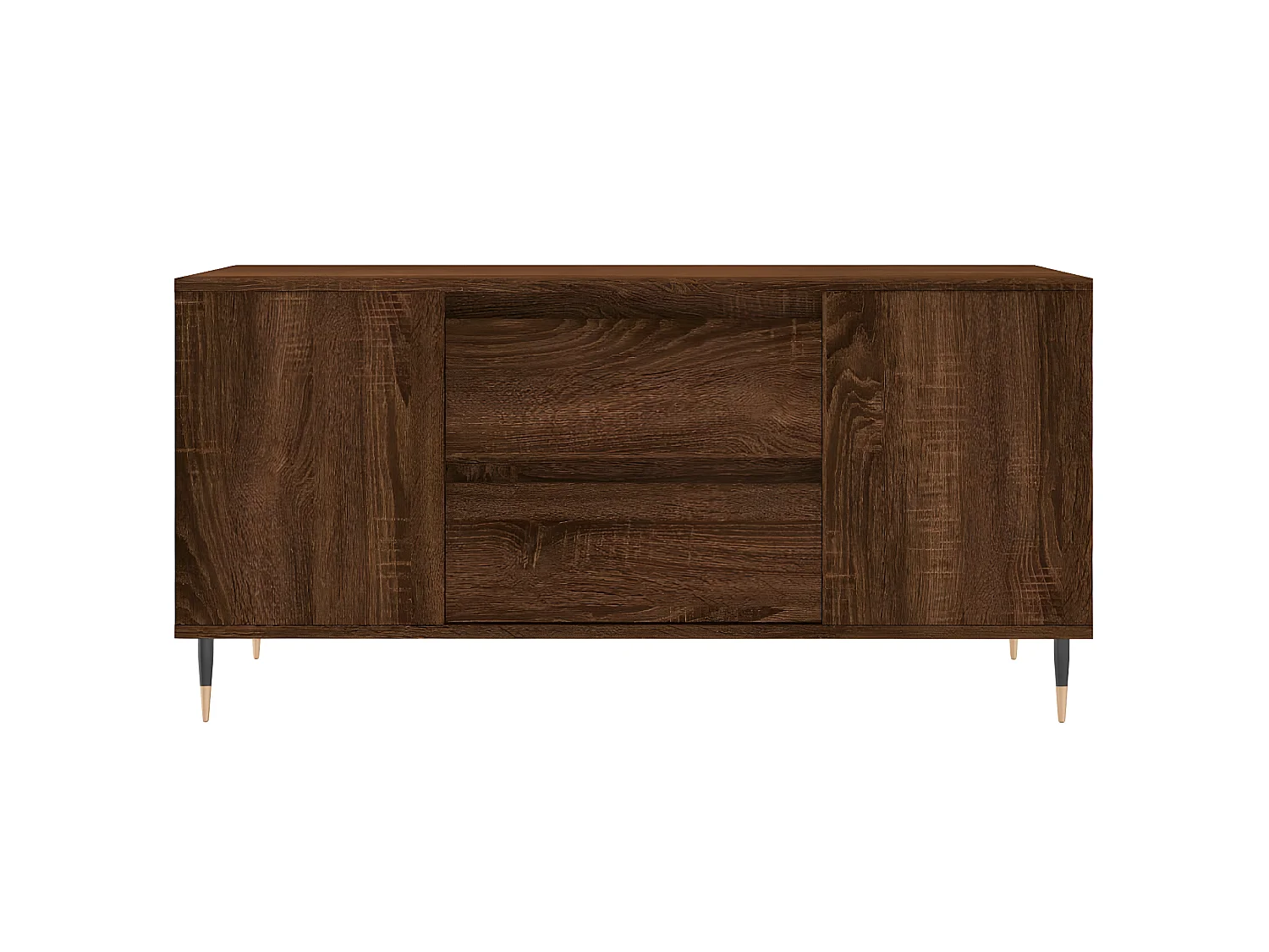 Couchtisch Braun Beistelltisch Eichen-Optik 102x44,5x50 cm Holzwerkstoff -MN44877