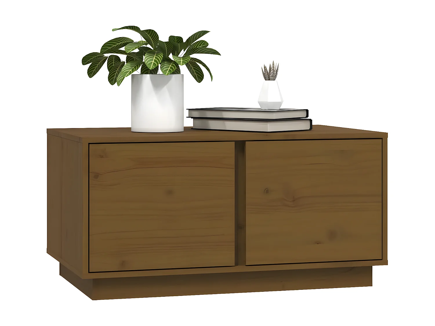 Couchtisch Beistelltisch Honigbraun 80x50x40 cm Massivholz Kiefer -MN78140