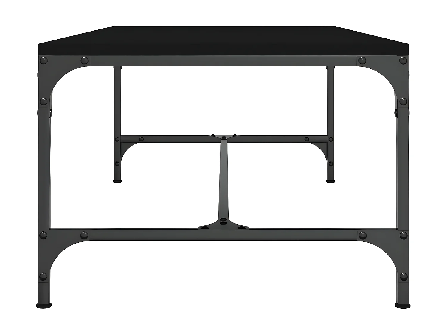 Couchtisch Beistelltisch Schwarz 100x50x35 cm Holzwerkstoff -MN12169