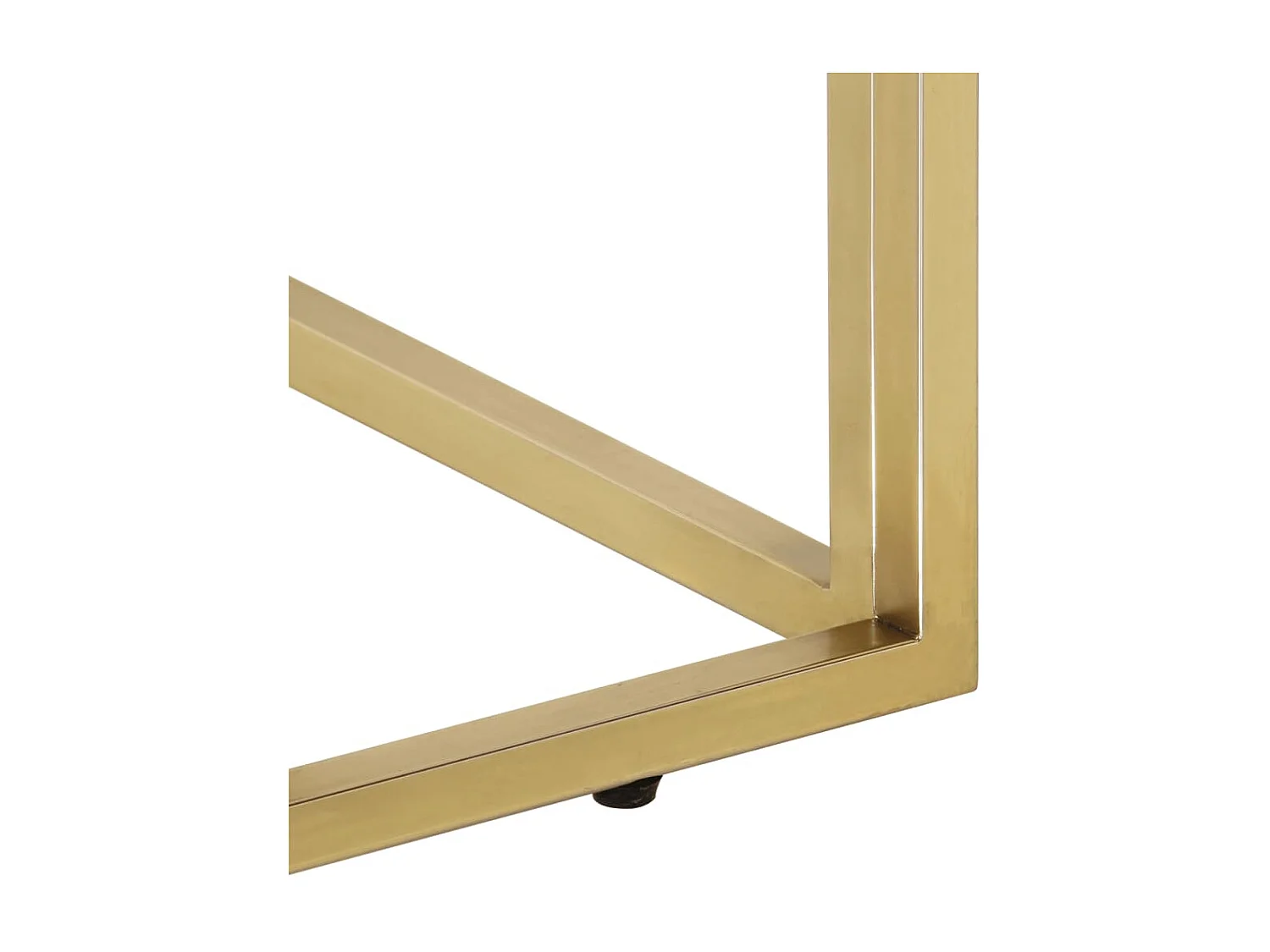 Couchtisch Beistelltisch Golden Edelstahl und Hartglas -MN35364