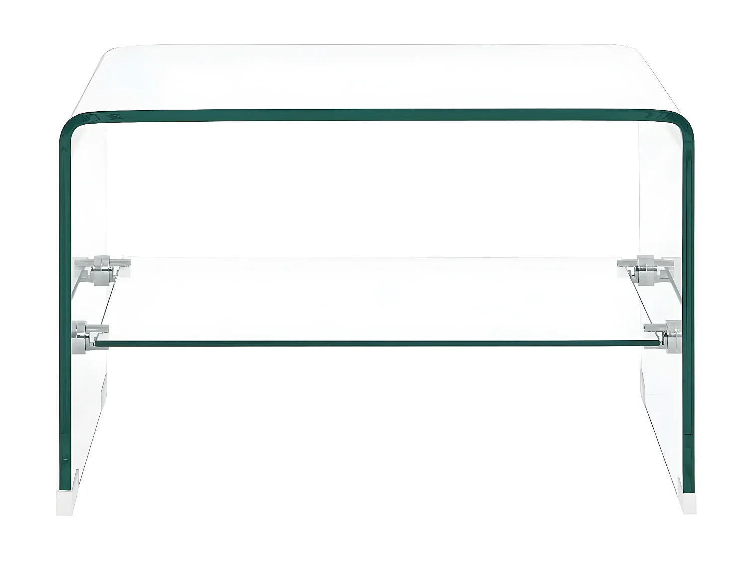 Couchtisch Beistelltisch Transparent 50×45×33 cm Hartglas -MN21055